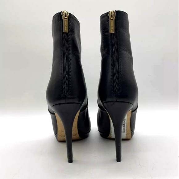 Jimmy Choo Designer Leather Ankle Boots Heel Women Sz 4.5
